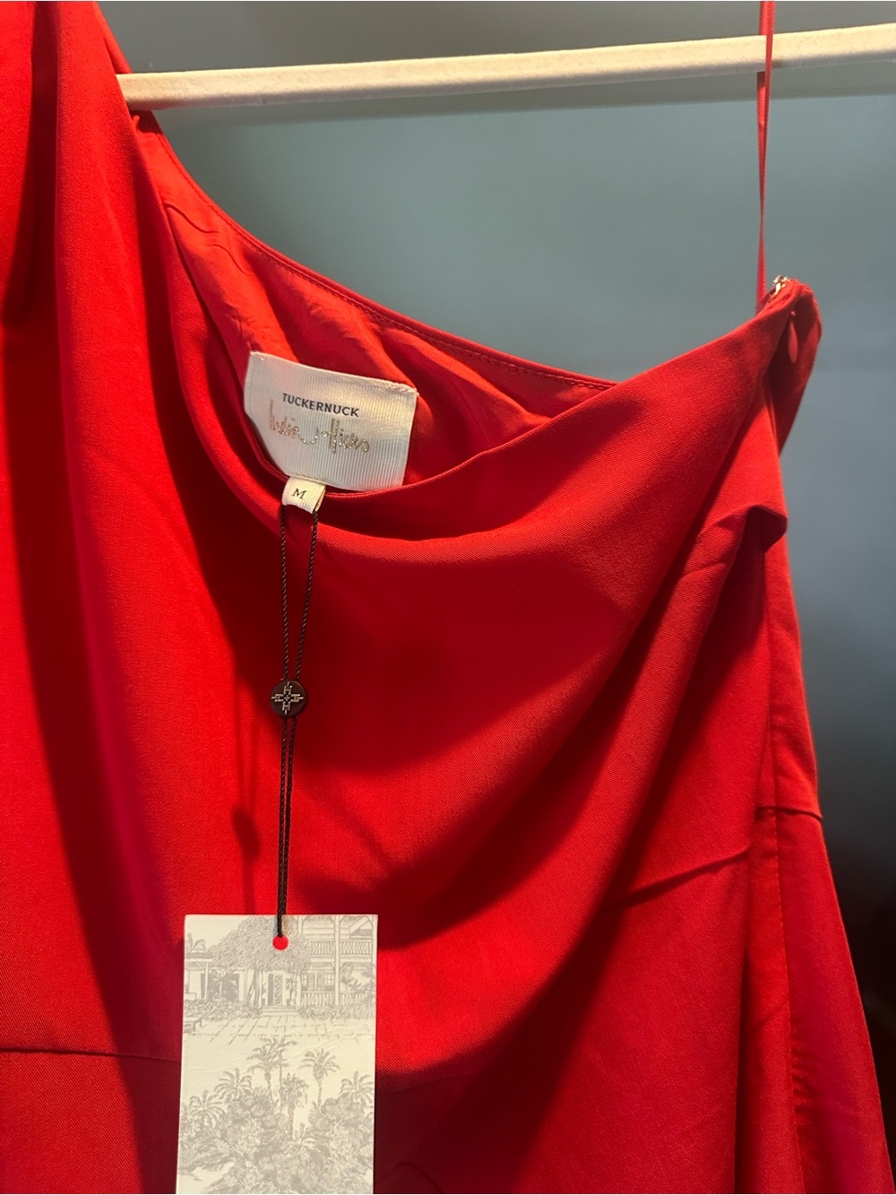 Tuckernuck One-Shoulder Red Midi Dress - Picture 3 of 4
